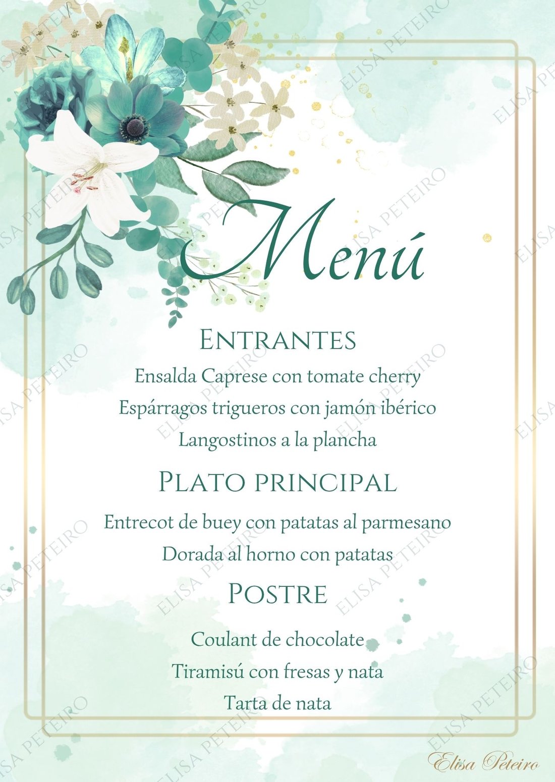 Colección Aqua Flower, diseño 3